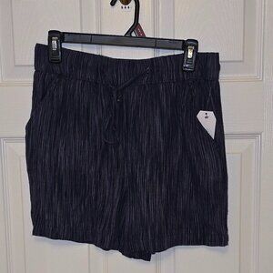 NWT Time and Tru Women's Linen Blend Pull On Shorts Size S